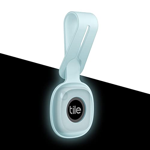 Fintie Soft Silicone Case for Tile Mate (2022), Lightweight Flexible Protective Skin Cover, Anti-Lost Scratch Resistant Holder Accessory for Tile Mate (2022) Finder Tracker - Glow Blue