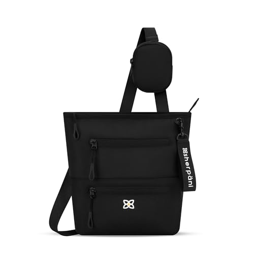 Sherpani Sadie, Nylon Crossbody Bag, Lightweight Shoulder Bag, Travel Cross Body, Crossbody Purse for Women, RFID Protection, Removable Coin Purse, Travel Gift (Raven Classic)