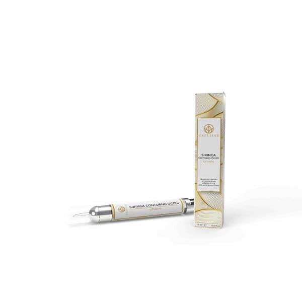 Siringa Contorno Occhi Liftante 10ml - Effetto Lifting Immediato, Antirughe, Ceramidi, Vitamina E e F, Rimpolpante, Antiossidante, Non Testato su Animali, Dermatologicamente Testato