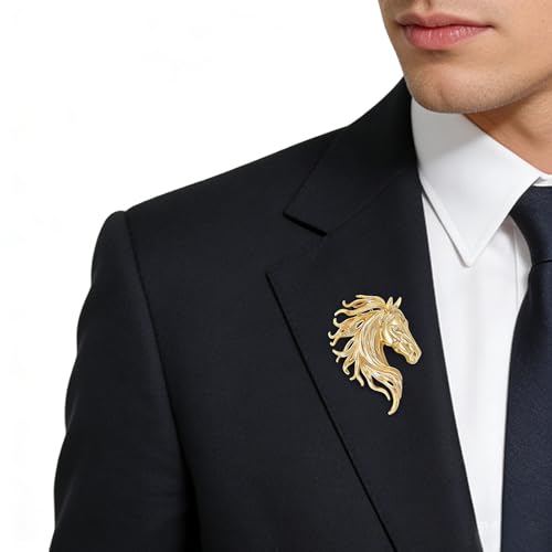 Image of Animal Brooch for Men Vintage Metal Wildlife Lapel Pin Suit Jacket Badge Fashion Accessories for Men