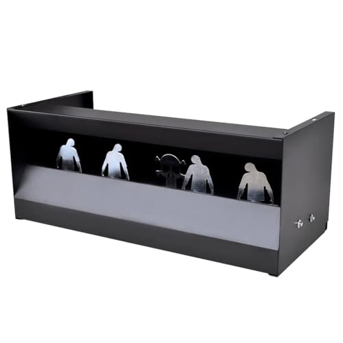 vidaXL Magnetic Knockdown Pellet Catcher Target, Steel Construction, 4+1 Wild Boar Design Targets, Suitable for Air Rifles, Pistols, BB-Guns, Wall Mountable or Free-Standing, Safe Shooting Practice