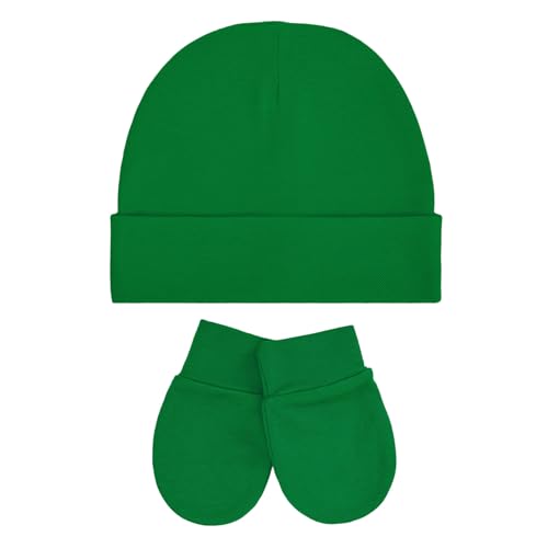 Image of Century Star Cotton Newborn Baby Beanie Hats and Mittens Set Infant Hats for Baby Boy Girl Hats 0-6 Months for Halloween