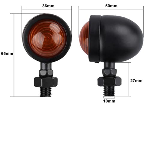Intermitentes moto 12V universales y luces traseras metálicas para Cruiser o Bobber 4