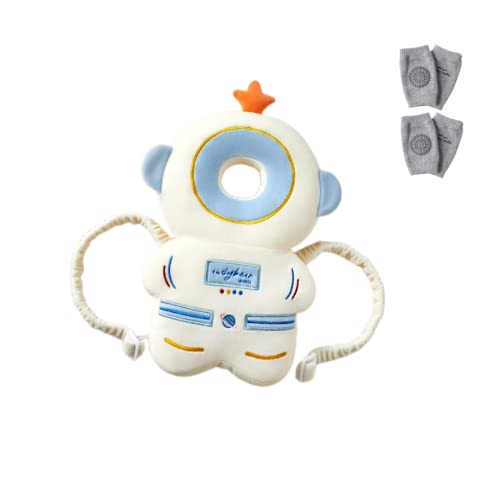 Image of Baby Head Protector & Baby Knee Pads for Crawling, VocalizableToddlers Head Safety Pad Cushion Backpack, Baby Back Protection for Crawling & Walking, for Age 5-24Months (Astronauts-No Sound)