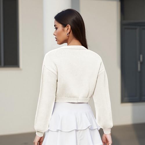 Image of Women Holiday Sequin Cardigans Funny Graphic Button Embroidered Sweaters Cute Open Front Knit Long Sleeve Coat Tops
