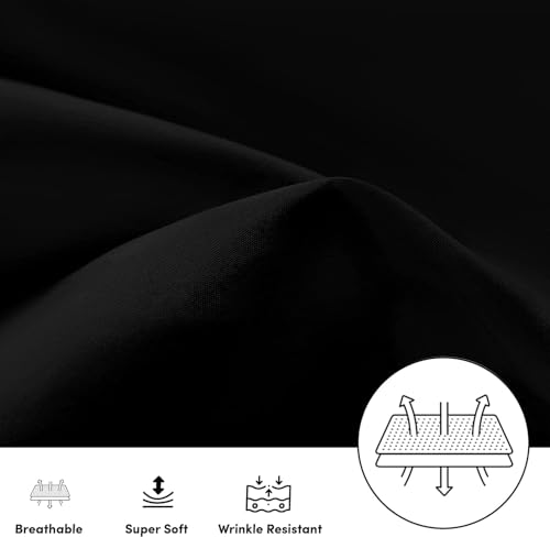 Image of Travel Pillow Case 12x18 Size Pack of 2 Pieces 100% Egyptian Cotton Zipper Closure 500 Thread Count Toddler Pillowcase Black