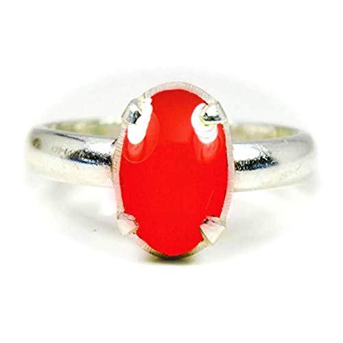 Bague en argent pour femme 5 carats pendentif forme chakra taille H-Z