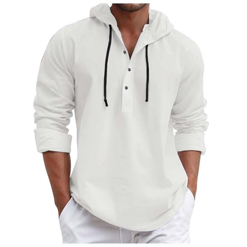 Sweat-shirt à capuche coupe moderne tissu premium avec col chemise pour homme