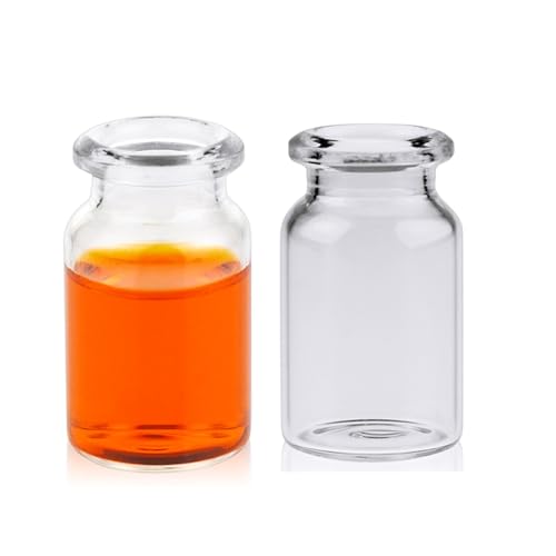 Flacons à sertir 20mm PEKYBIO en verre borosilicate 6ml fond plat | Lot de 100