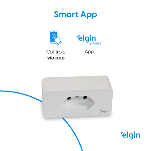 Plugue de Tomada inteligente 10A Elgin Bivolt Compatível com Alexa e Google Home