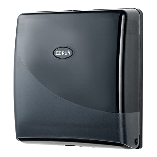 Image of EZbrnd Wall Mount SLIMFOLD Hand Towel Dispenser for Kitchen /Washroom /Office /RV /Airbnb, Pearl Black, 3210B-EZ
