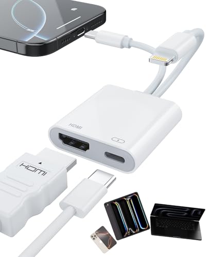 【2026新登場・MFi認証】iPhone hdmi変換ケーブル 2in1 タイプc/lightning digital avアダプタ 4K@60Hz対応・100W PD充電・設定不要・ 給電不要 iPhone/iPad/MacBook/Switch/Galaxy/テレビ/モニター対応