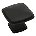 Cosmas® 4391FB Flat Black Modern Cabinet Hardware Knob - 1-1/4" Inch Square - 25 Pack