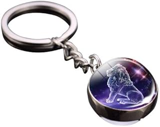 سلسلة مفاتيح عصرية بتصميم كوكبة برج العقرب، حلقة مفاتيح بدلاية بتصميم برج الميزان والحمل والأسد، قطعة واحدة