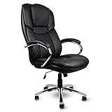 US Office Elements Big and Tall Executive Office Chair for Heavy People - Leather Padded Wide...