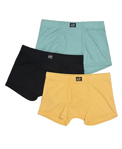 Image of Jockey 3036 Boys Super Combed Cotton Rib Fabric Solid Trunk with Front Open Fly and Ultrasoft Waistband (Pack of 3, Colors & Prints May Vary)