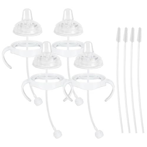 Image of Sippy Cup Soft Spout Conversion Kit for Philips Avent Natural Baby Bottle, Bottle Handles and Weighted Straw - 4 Pack
