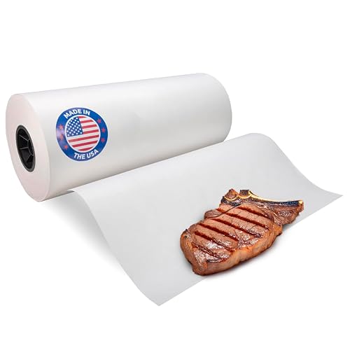 Image of White Butcher Paper 24 inch x 12000 inch (1000 feet) - USA-Made Natural Paper Roll
