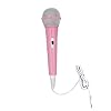 EKDJKK Wired Microphone, Portable Wired Dynamic Microphone 3.5mm Jack Lightweight No Battery Singing Mechine Home Wired Handheld Microphone for Kids (Pink)