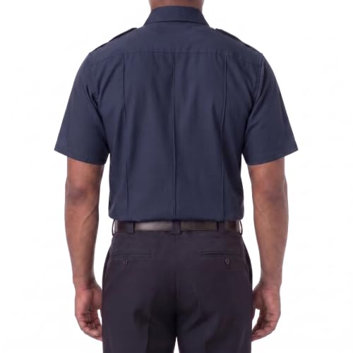 Image of First Class 100% Polyester Short & Long Sleeve Zippered Uniform Shirt 4 Pocket Hidden, Law Enforcement BDU Zipper Closure.