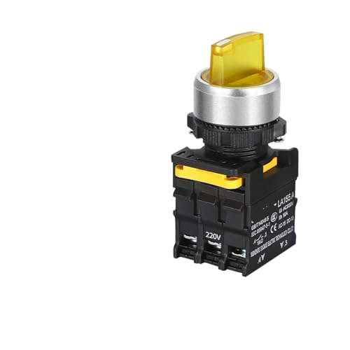 Interrupteur rotatif 22mm 3 positions momentané 24V 10A pour circuit électrique