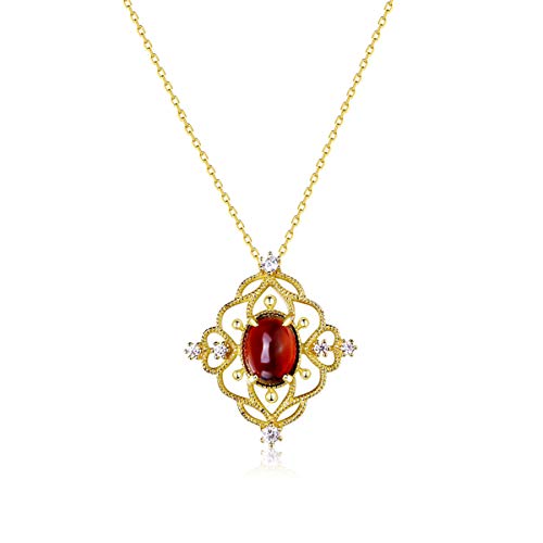 Collier élégant grenat naturel pour sublimer vos tenues quotidiennes au style rétro