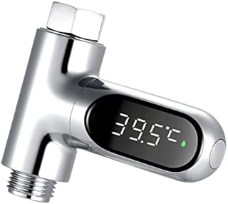 Kavolet Baby Bath Thermometer, LED Digital Shower Temperature Display 0~100 Baby Bath Water Thermometer 360° Rotating Screen for Home Kitchen Bathroom, Red