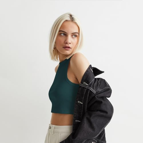 Image of KERI PERRY Tops for Women Crop Top for Women's Tank Activewear Tee Sports Western Casual Cotton Camisole Pack of 3 Combo
