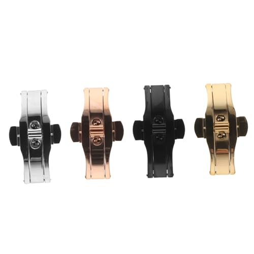 Cierre plegable de reloj de acero inoxidable 23 mm compatible con correas mecanicas 4 uds