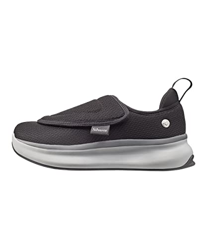 Image of Silverts Women's Adaptive Clothing Comfort Shoes, Easy Closure Adjustable Wide Fit Footwear for Elderly, Nursing Home
