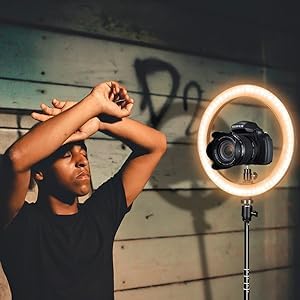 Miniatura 8 de Anillo de luz LED de 10 pulgadas con soporte para teléfono y trípode Kit de soporte de estudio video belleza selfie