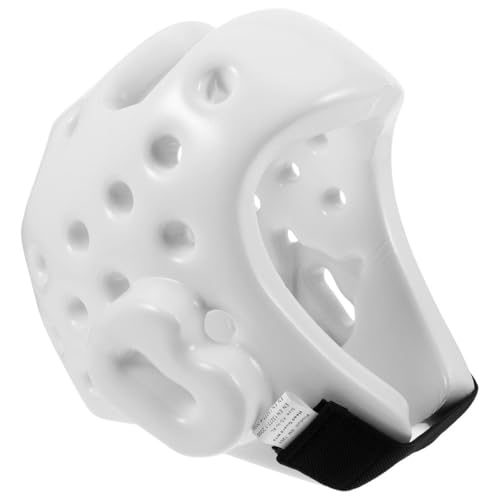 Casque de Boxe Taekwondo Blanc ABOOFAN Taille L pour Entraînement de Combat