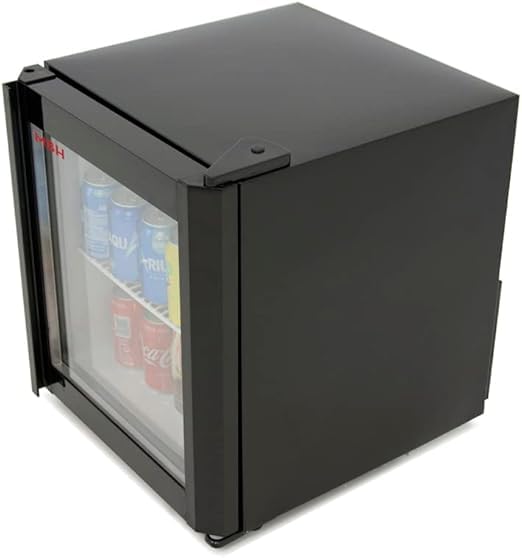 MBH 50 Litre Professional Mini Fridge with Glass Door for Catering Small Bottles Drinks Display
