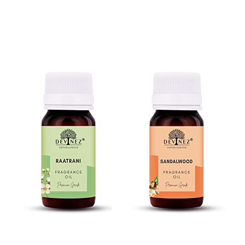 Image of Devinez RaatRani, Sandalwood Aroma Oil for Diffuser /Ultrasonic Aroma Diffuser /Tealight Diffuser /Reed Diffuser, 15ml Each