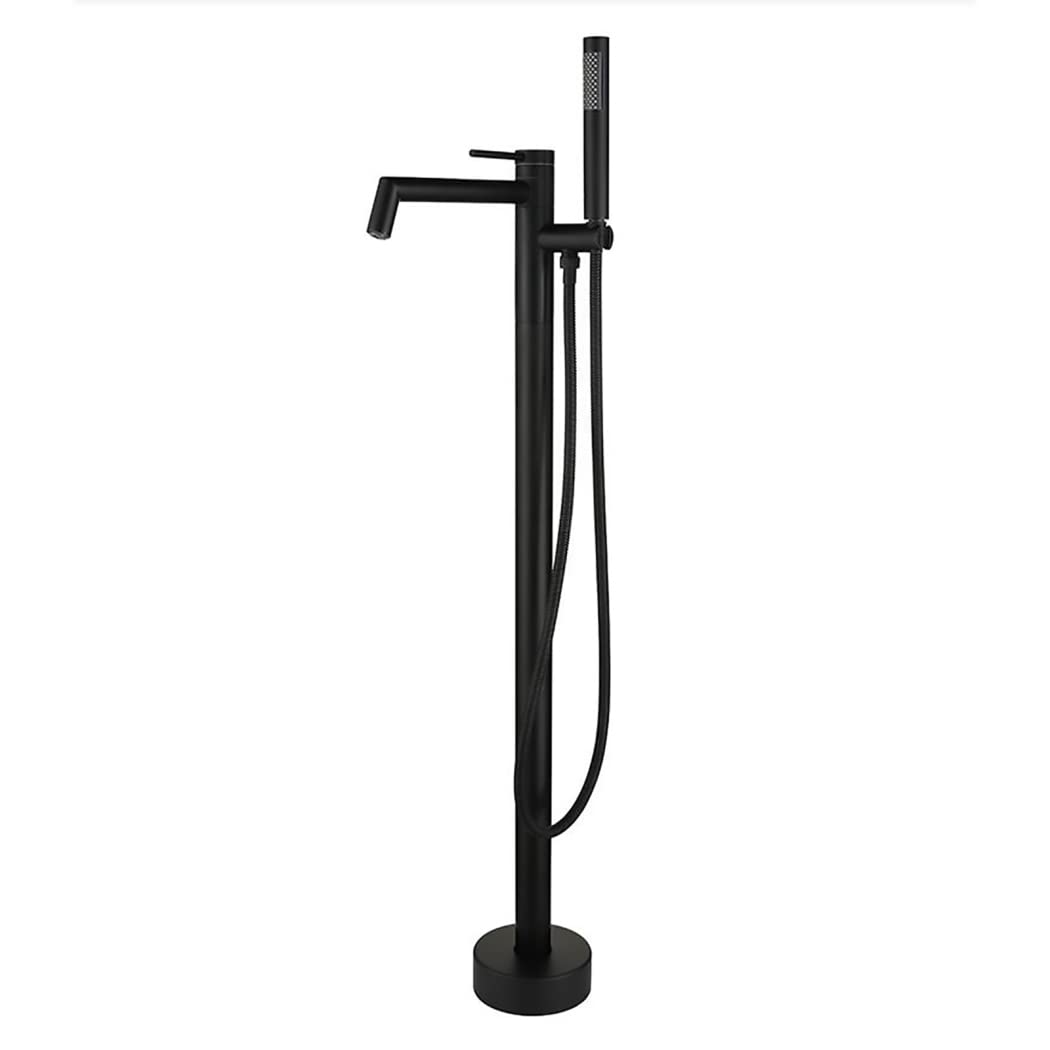 Robinet de baignoire sur pied pour baignoire îlot et douche relaxante noire