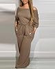 CHICME Off Shoulder Jumpsuits for Women Long Sleev... #2