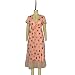 Femme Robe à imprimé Fraise Robe en Maille Douce Sexy col en V Profond Robe de Vacances Robe à Manches Grande Taille