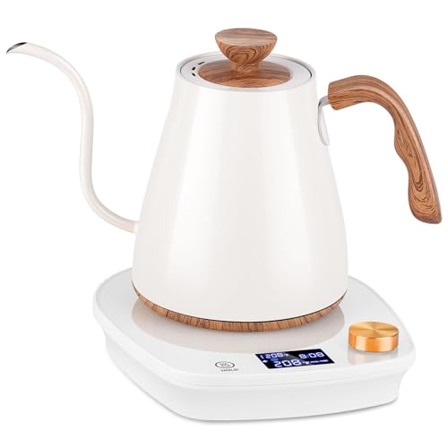 YDDZZM Gooseneck Electric Kettle, Intelligent Temperature Control, Stainless Steel Inner, Quick...