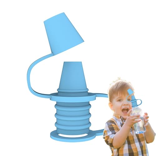 こぼれ防止注ぎ口アダプター、こぼれ防止シリコンボトルトップ注ぎ口, 哺乳瓶授乳用のこぼれ防止ウォーターボトルキャップ, 子供、男の子、女の子向けの安全な無臭の水筒キャップ