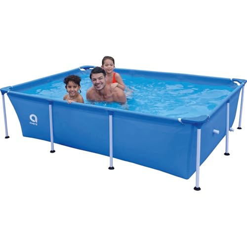 DIMAR GARDEN Above Ground Swimming Pool for Adults, Outdoor Rectangular Steel Frame Swimming Pool for Backyard Lawn Family, 6.2ft x 4.2ft x 16.5in