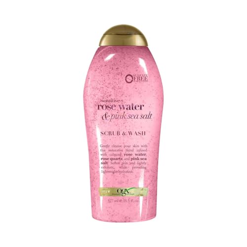 OGX Sensitive + Rose Water & Pink Sea Salt Body Scrub