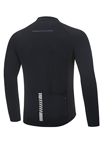 BALEAF Men's Cycling Jersey Long Sleeve Road Biking Bicycle Gear Mountain Bike Shirts Full Zip Pockets UPF50+ - Image 3