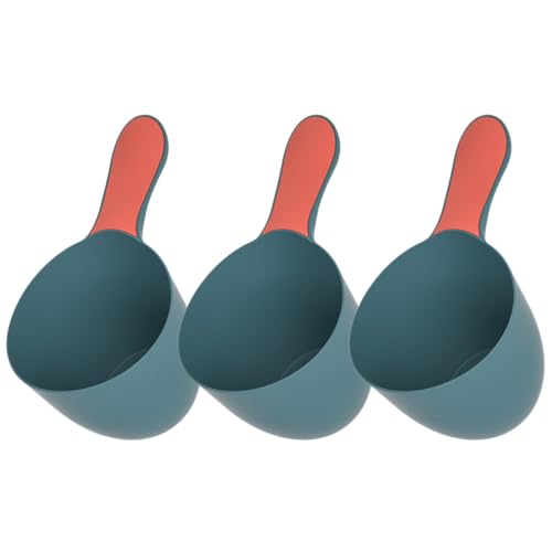 HOODANCOS Lot de 3 Louches à Eau en Plastique Vert Foncé pour Bébé Pelle de Bain Multifonctionnelle pour Salle de Bain et Gobelets Compacts Garçon et Filles Accessoires Bébé Pratiques