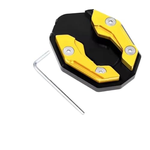 Pied de vélo universel et élargisseur de béquille jaune en aluminium haute résistance