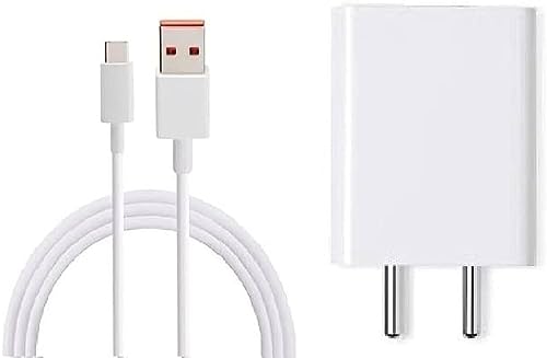 Image of Dulce Original Original 33W USB to C Cable Fast Charger Adapter Compatible with Xiaomi Redmi Mi 11X /11 Lite /11X Pro /11 Lite Ne 5G /Note 9 Pro Max (Apdater + Cable)