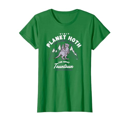 Star Wars Travel Vacation Planet Hoth Tauntaun Experience T-Shirt, Women, Kelly Green, XX-Large