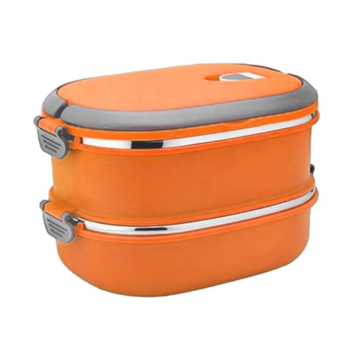 積み重ねられたステンレス鋼食事容器漏れ防止多くのセクション食品ボックス旅行ピクニック用フレンドリーなステンレス鋼食品保管