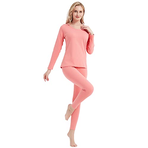 yeah-hhin Winter-Thermo-Unterwäsche, Damen Base Layer Langarm-Thermohemden Hosen Stretch Lange Unterhosen Set Für Den Alltag,2,3XL Cover