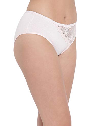 Image of Clovia Women's Cotton Mid Waist Hipster Panty with Lace Insert