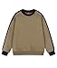 GFQLONG 3 Pack Toddler Boy Crewneck Sweatshirt Kids Lightweight Cotton Long Sleeve Shirts Fall Fashion Pullover Tops Clothes,Wine+Dark Green+Khaki, 3T-4T